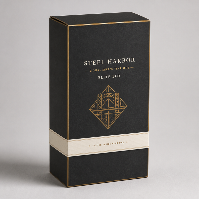 Steel Harbor Signal Series Year One Elite Box, three-quarter studio photograph