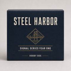 Steel Harbor Signal Series Year One Hobby Box, front packaging on a light gray background