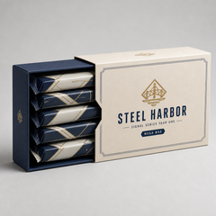 Steel Harbor Signal Series Year One Mega Box with sleeve slid back to show packs