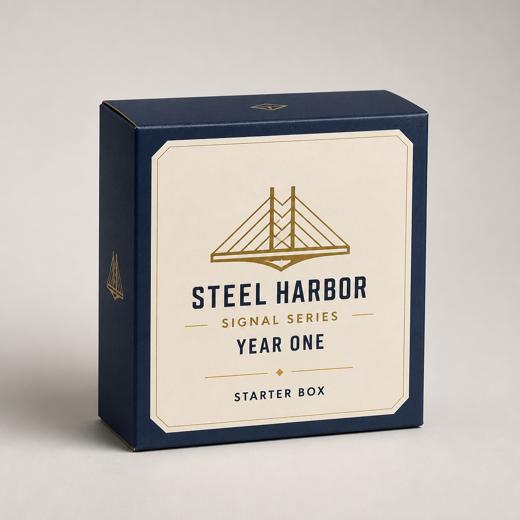 Steel Harbor Signal Series Year One Starter Box, three-quarter studio photograph